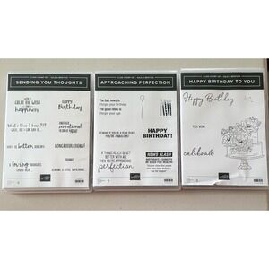 Stampin Up Bundle Approaching Perfection Sending You Thoughts Happy Birthday 3pc